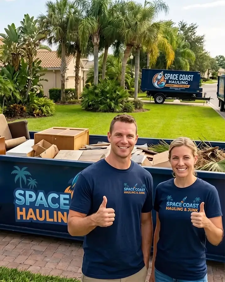 Space Coast Hauling and Junk Dumpster Rental Service for residental and commercial jobs
